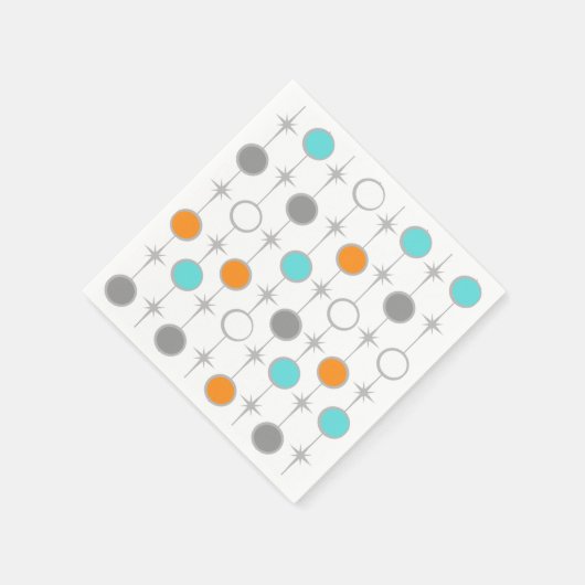 Retro Stippen en Starbursts Papieren servetten (Hoek)