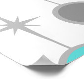 Retro Stippen en Starbursts Poster (Hoek)