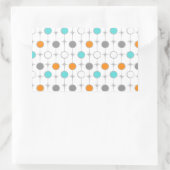 Retro-Stippen en Starbursts-stickers Rechthoekige Sticker (Tas)