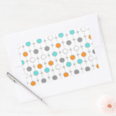 Retro-Stippen en Starbursts-stickers Rechthoekige Sticker (Envelop)