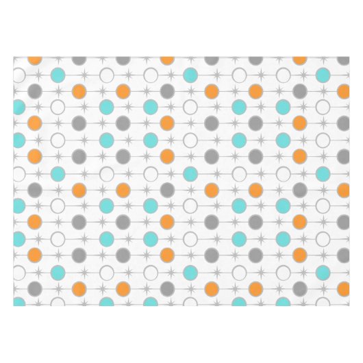 Retro Stippen en Starbursts Tablecloth Tafelkleed (Voorkant (Horizontaal))
