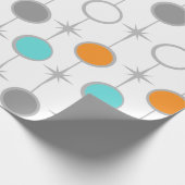 Retro-Stippen en Starbursts Verpakkingspapier Cadeaupapier (Hoek)