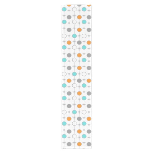 Retro Stippen en Startbursts Table Runner Korte Tafelloper (Voorkant)