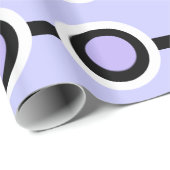 Retro stippen geometrisch paarse zwart cadeaupapier (Rol Hoek)