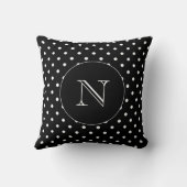 Retro stippen gepersonaliseerde monogram elegante kussen (Achterkant)