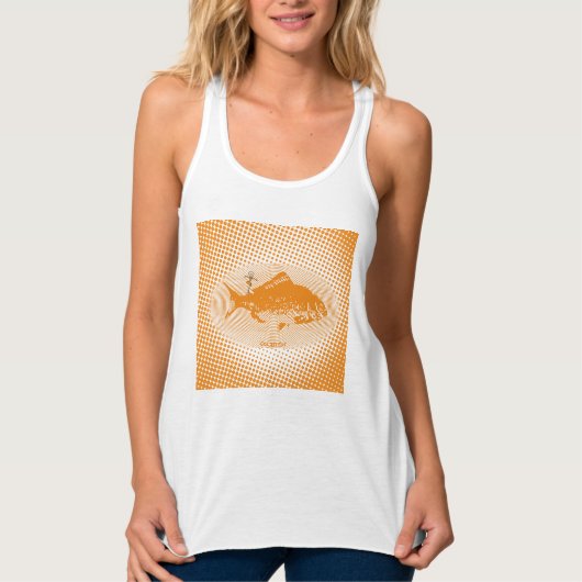 Retro Stippen Gold Fish Tanktop (Voorkant)