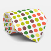 Retro Stippen | Groen Paars Bruin Stropdas (Opgerold)