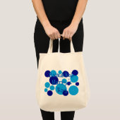 Retro Stippen Hanukkah Bag Tote Bag (Voorkant (product))