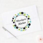 Retro Stippen Keuken Stickers (Envelop)