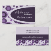 Retro Stippen mammie die kaarten oproept Contactkaartje (Voorkant / Achterkant)