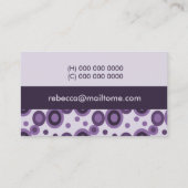 Retro Stippen mammie die kaarten oproept Contactkaartje (Achterkant)