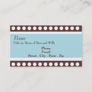 Retro Stippen mammie kaart Contactkaartje