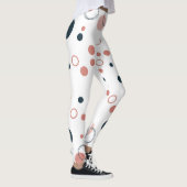 Retro Stippen Mid-Century Modern Patroon Leggings (Rechts)