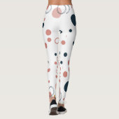 Retro Stippen Mid-Century Modern Patroon Leggings (Achterkant)