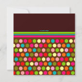 Retro Stippen nieuwe jaren Uitnodiging van één par (Achterkant)