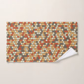 Retro stippen ontwerp op abstract camouflagepatroo handdoek (Handdoek)