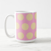 Retro Stippen Roze & Gele Design Koffiemok (Links)