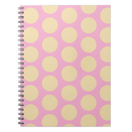 Retro Stippen Roze & Gele Design  Notitieboek