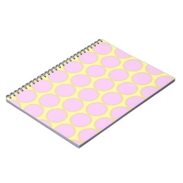 Retro Stippen Roze & Gele Design Notitieboek