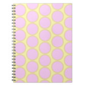 Retro Stippen Roze & Gele Design  Notitieboek (Voorkant)