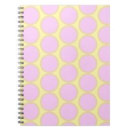 Retro Stippen Roze & Gele Design  Notitieboek