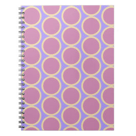 Retro Stippen Roze Paars & Geel Design  Notitieboek