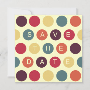 Retro Stippen - Save the Date aankondiging