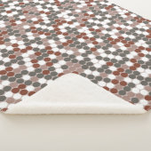 Retro stippen sherpa deken (3/4)