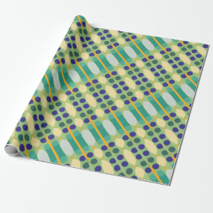 Retro stippen strepen cadeaupapier
