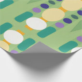 Retro stippen strepen cadeaupapier (Hoek)