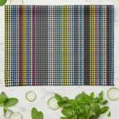 Retro stippen strepen Rainbow Kitchen Towel #2 Theedoek (Gevouwen)