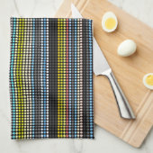Retro stippen strepen Rainbow Kitchen Towel #2 Theedoek (Quarter Fold)