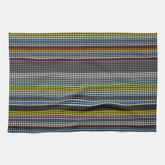 Retro stippen strepen Rainbow Kitchen Towel #2 Theedoek (Horizontaal)