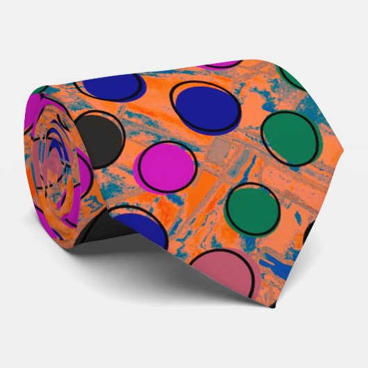 Retro-Stippen Stropdas (Opgerold)