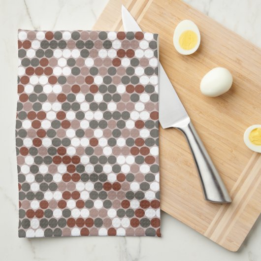 Retro stippen theedoek (Quarter Fold)