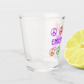 Retro Stippen Vredessymbolen Persoonlijk Shot Glas (Links)