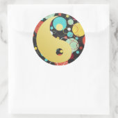 Retro Stippen Yin en Yang Sticker (Tas)