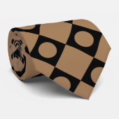 Retro Stippen zwart Stropdas (Opgerold)