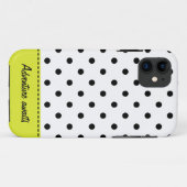 Retro-Stippen - zwart-wit iPhone 5/5S-Hoesje Case-Mate iPhone Case (Achterkant (horizontaal))