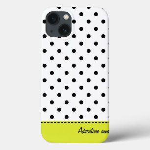 Retro-Stippen - zwarte & witte iPad-luchttas iPhone 13 Hoesje