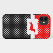 Retro Stippenhoesje met Dachshund Case-Mate iPhone Case (Achterkant (horizontaal))