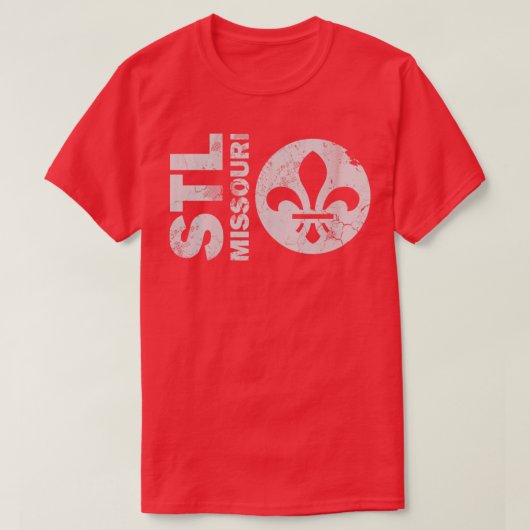 Retro Stl St Louis Missouri T-shirt (Design voorkant)