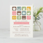 Retro Stock de Keuken Bridal Uitnodiging (Staand voorkant)