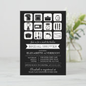 Retro Stock de Keuken Bridal Uitnodiging (Staand voorkant)