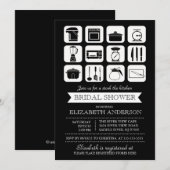 Retro Stock de Keuken Bridal Uitnodiging (Voorkant / Achterkant)