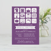 Retro Stock de Keuken Bridal Uitnodiging (Staand voorkant)