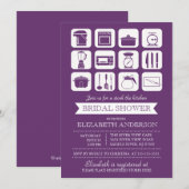 Retro Stock de Keuken Bridal Uitnodiging (Voorkant / Achterkant)