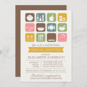 Retro Stock de Keuken Bridal Uitnodiging (Voorkant / Achterkant)