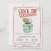 Retro Stock de Keuken Bruid Vrijgezellenfeest Kaart (Voorkant)