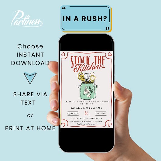 Retro Stock de Keuken Bruid Vrijgezellenfeest Kaart